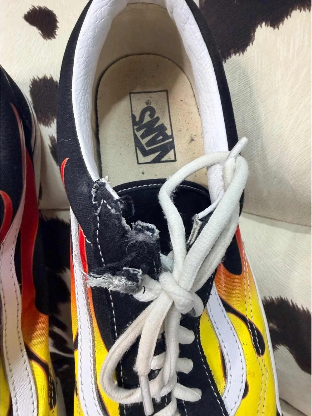 CALL OUT Vans Flame Print Old Skool Sneakers Size 12
